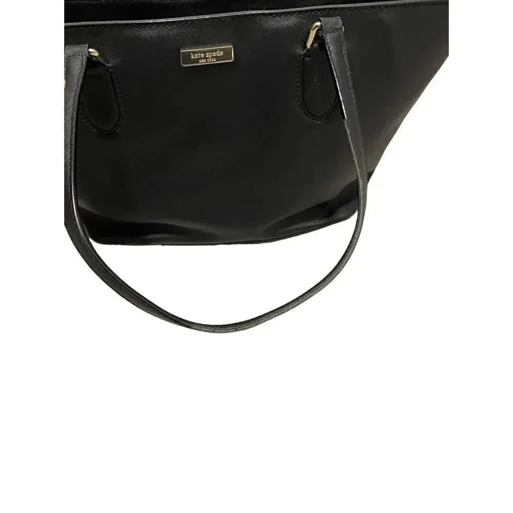 Kate Spade Black Leather Zip Tote